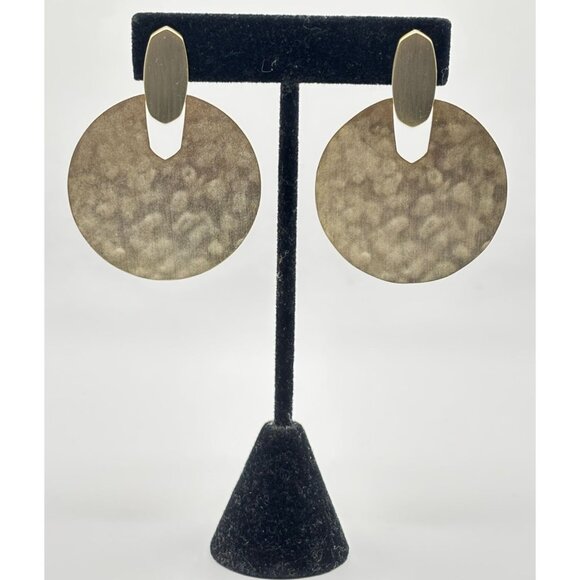Kendra Scott Didi Disk Hammered Earrings Gold-Tone - Picture 5 of 7